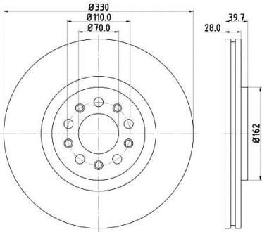 Фото автозапчасти диск гальмівний HELLA BEHR 8DD355116651