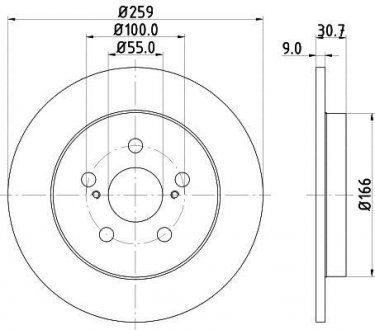 Гальмівний диск HELLA BEHR 8DD355116901 (фото 1)