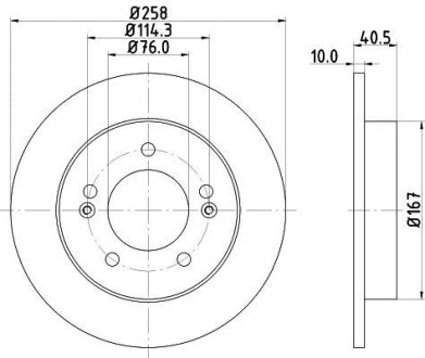 Фото автозапчасти гальмівний диск HELLA BEHR 8DD355117011