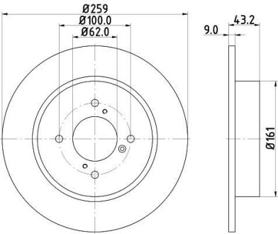 Фото автозапчасти гальмівний диск HELLA BEHR 8DD355117301