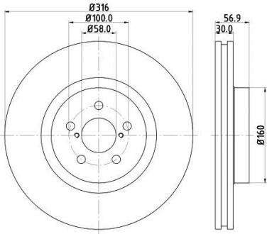 Фото автозапчастини диск гальмівний 55365PRO HELLA BEHR 8DD355117921