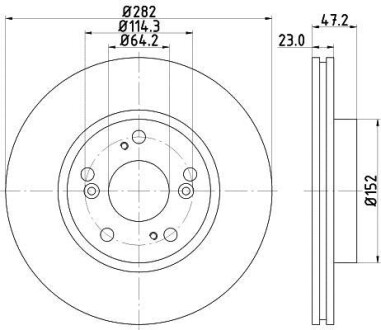 Фото автозапчастини диск гальмівний 54444PRO HELLA BEHR 8DD355118131