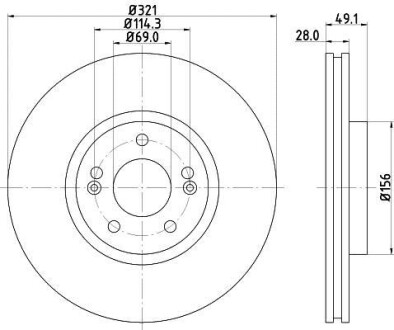 Фото автозапчасти диск гальмівний 54660PRO HELLA BEHR 8DD355118161