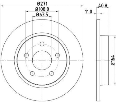 Фото автозапчасти диск гальмівний 55390PRO HELLA BEHR 8DD355118221