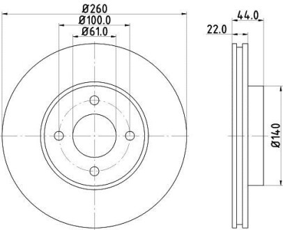 Фото автозапчасти диск гальмівний 55399PRO HELLA BEHR 8DD355118291