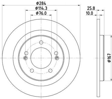 Фото автозапчасти диск гальмівний 55527PRO HELLA BEHR 8DD355118361