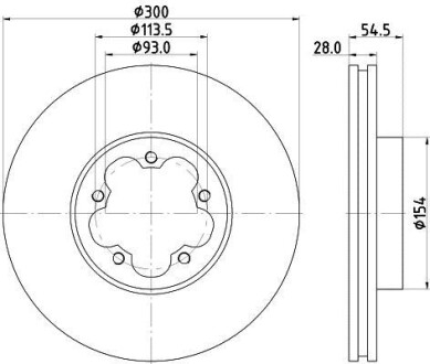 Фото автозапчасти диск гальмівний 55315 HELLA BEHR 8DD355118421