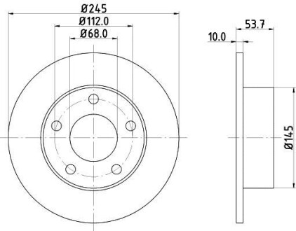 Фото автозапчастини гальмівний диск HELLA BEHR 8DD355118581