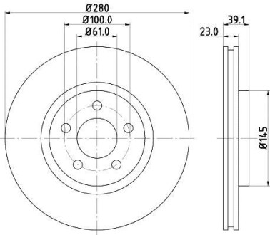 Фото автозапчасти диск гальмівний 50334PRO HELLA BEHR 8DD355118601