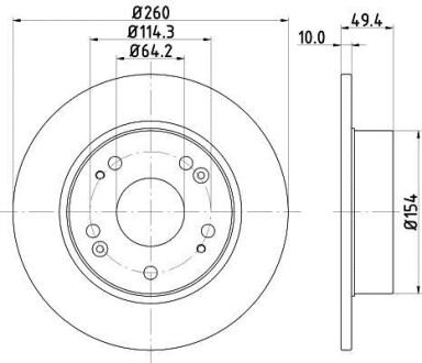 Фото автозапчасти диск гальмівний 54446 T HELLA BEHR 8DD355118731