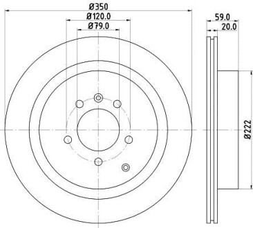 Фото автозапчасти диск гальмівний 54477PRO HELLA BEHR 8DD355118781