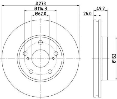 Фото автозапчастини диск гальмівний 54637PRO HELLA BEHR 8DD355118951