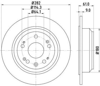 Фото автозапчасти диск гальмівний 54658PRO HELLA BEHR 8DD355119041