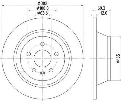 Фото автозапчасти диск гальмівний 54684PRO HELLA BEHR 8DD355119151