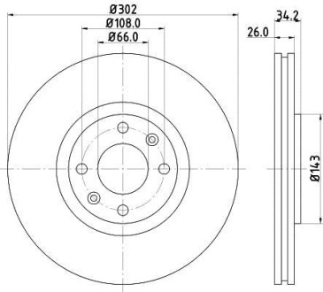 Фото автозапчасти диск гальмівний 54685PRO HELLA BEHR 8DD355119161