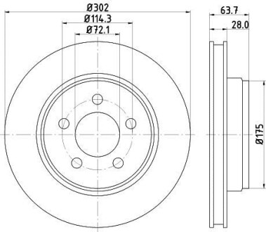 Фото автозапчастини диск гальмівний HELLA BEHR 8DD355119241