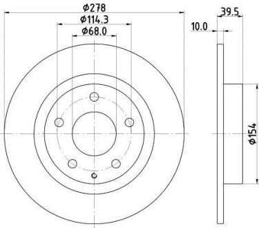 Фото автозапчастини диск гальмівний 55547PRO HELLA BEHR 8DD355119391