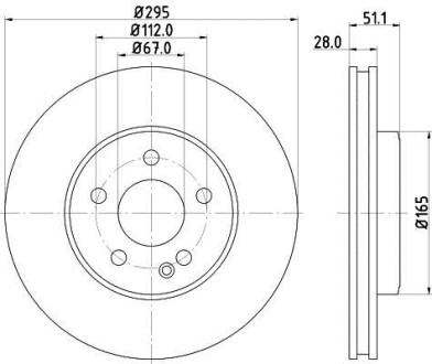 Фото автозапчасти mercedes Диск тормозной передний W176 HELLA BEHR 8DD 355 119-591