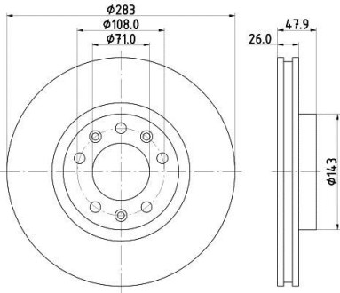 Фото автозапчастини гальмівний диск HELLA BEHR 8DD 355 120-481