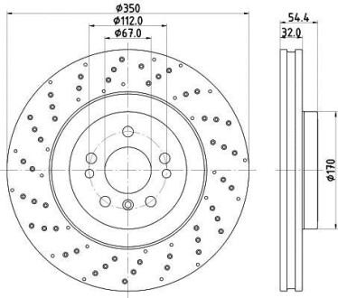 Фото автозапчасти диск гальмівний PRO High Carbon; передн. HELLA BEHR 8DD355122541