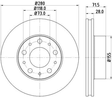 Фото автозапчасти tarcza ham. prz. CI FI PE HELLA BEHR 8DD355122691