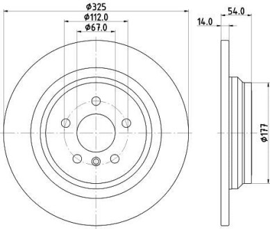 Фото автозапчасти диск гальмівний зад. DB ML166 HELLA BEHR 8DD 355 122-861