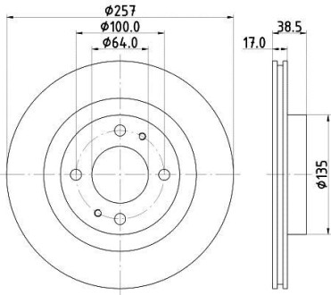 Фото автозапчасти hella citroen диск гальмівний передн. c-zero c-zero, mitsubishi HELLA BEHR 8DD 355 125-241