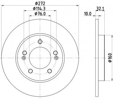 PRO HYUNDAI диск гальмівний i30, KIA CEED 18- HELLA BEHR 8DD 355 126-501 (фото 1)