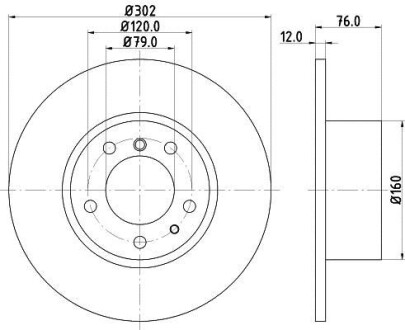 Фото автозапчасти гальмівний диск HELLA BEHR 8DD355127021