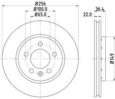 Фото автозапчасти диск гальмівний HELLA BEHR 8DD355127451