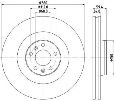 Фото автозапчасти диск гальмівний HELLA BEHR 8DD355128091