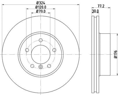 Фото автозапчастини диск гальмівний HELLA BEHR 8DD355128111