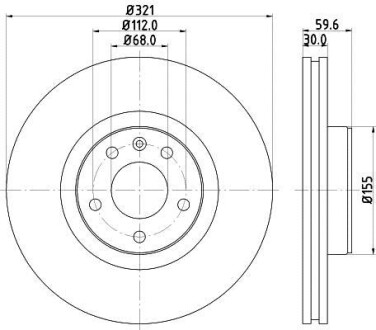 Фото автозапчасти диск гальмівний HELLA BEHR 8DD355128301