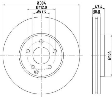 Фото автозапчасти диск гальмівний PRO High Carbon; передн. HELLA BEHR 8DD355128641