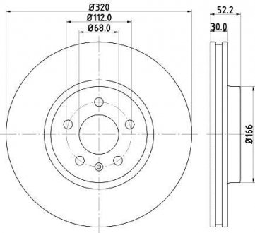 Гальмівні диски передні Audi A4/A5/Q5 2007- (320x30mm) HELLA BEHR 8DD 355 128-721