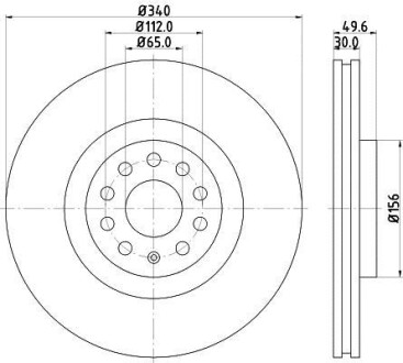 Фото автозапчасти диск гальмівний передній Skoda Octavia 2.0TDI 13- HELLA BEHR 8DD 355 129-241