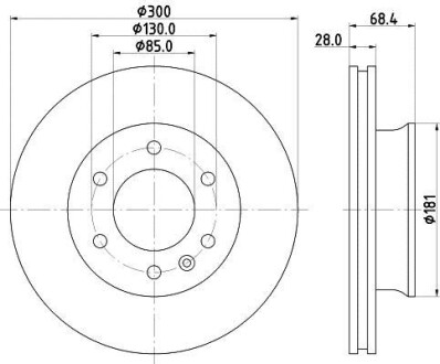 Фото автозапчасти тормозной диск HELLA BEHR 8DD 355 129-281