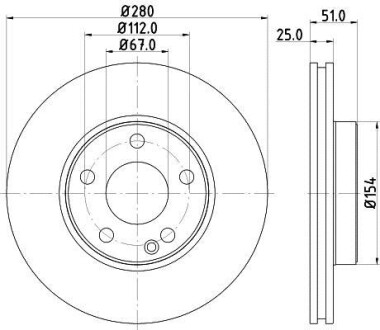 Фото автозапчасти гальмівний диск HELLA BEHR 8DD 355 129-671