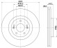 Фото автозапчасти pro hyundai гальмівний диск передн. ix55, santa fe ii, kia sorento ii 06- HELLA BEHR 8DD 355 131-351 (фото 1)