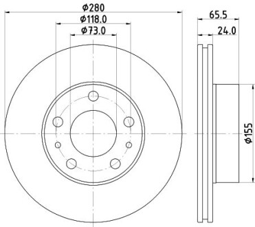 Фото автозапчасти hella pro fiat диск гальмівний передн. ducato, citroen jumper, peugeot 94- HELLA BEHR 8DD 355 132-141