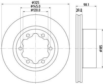 Фото автозапчасти tarcza ham. malow. tyі MAN VW HELLA BEHR 8DD355132201