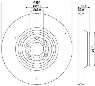 Фото автозапчасти hella pro high carbon db гальмівний диск передн. gle (v167, c167) HELLA BEHR 8DD 355 132-221