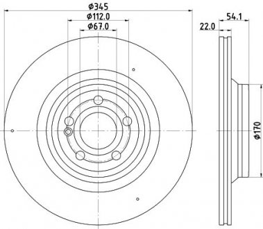 Фото автозапчастини hella pro high carbon db гальмівний диск задн. gle (v167, c167) gls (x167) HELLA BEHR 8DD 355 132-321