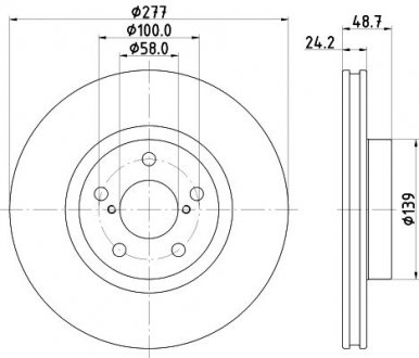 Фото автозапчастини hella pro subaru гальмівний диск передн. impreza 1.6, 2.0 HELLA BEHR 8DD 355 132-711