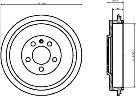 Фото автозапчасти барабан гальмівний HELLA BEHR 8DT355300421