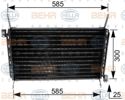 Фото автозапчасти радиатор кондиционера FIAT BRAVA, BRAVO I, MAREA, MULTIPLA 1.4-2.0 10.95-07.02 HELLA BEHR 8FC 351 035-671