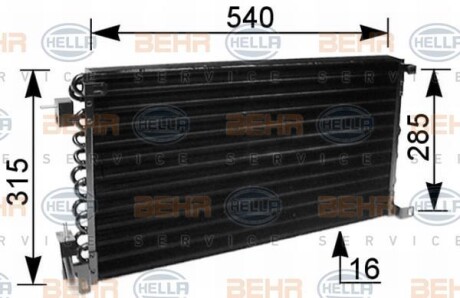 Фото автозапчастини теплообмінник кондиціонера HELLA BEHR 8FC 351 036-041