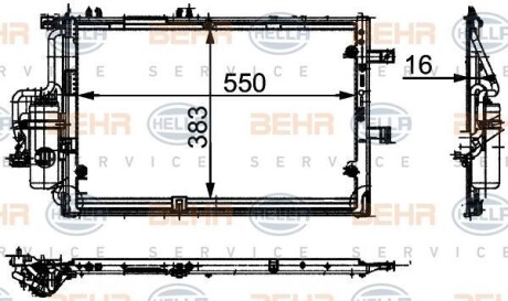 Фото автозапчастини радіатор кондиціонера HELLA BEHR 8FC351 300-621