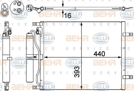 Фото автозапчастини радіатор кондиціонера HELLA BEHR 8FC351 303-231