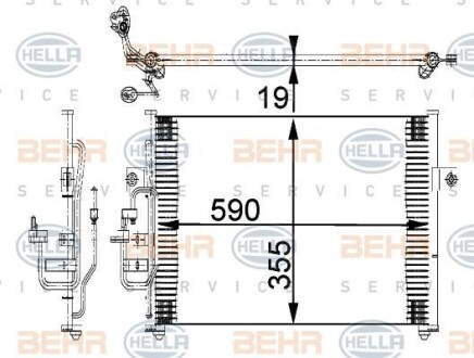 Фото автозапчасти радіатор кондиціонера HELLA BEHR 8FC351318021